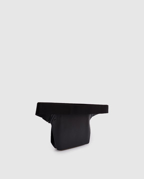 Cashmere&Whiskey Синя шкіряна поясна сумка з тисненням логотипа BUMBAG
