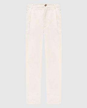 Brunello Cucinelli Бежевые брюки с шерстью ME262S2480