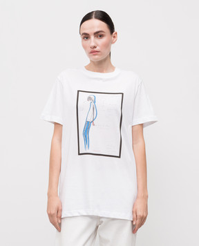 Missoni Біла футболка з брендовим принтом DS25WL09BJ00PY