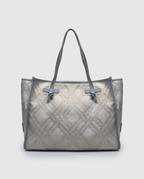Gianni Chiarini Бежева плетена сумка-тоут Marcella з логотипом BS6850CAPRI