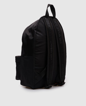 Off-White Детский черный рюкзак с логотипом эмблемы Arrow OGNB001S25FAB002