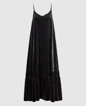 AERON Черное атласное платье IMOGEN IMOGEN