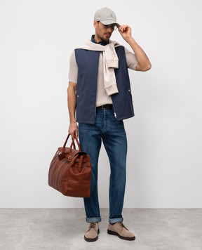 Brunello Cucinelli Сині джинси з ефектом потертості M0Z37O1090