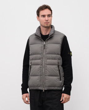 Stone Island Зелений пуховий жилет K2S15G100007S0028