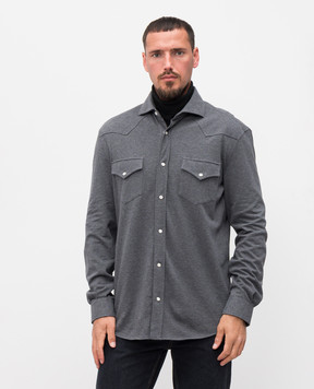Brunello Cucinelli Сіра сорочка ME8546666