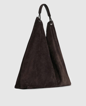 The Row Коричнева замшева сумка Bindle Three W1263L613