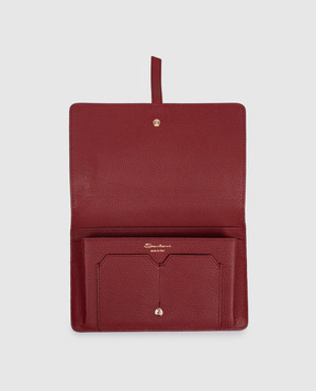 Santoni Бордовий шкіряний чохол для документів DFPPA2549FOHDBC