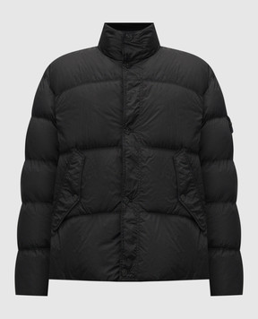 Stone Island Черный пуховик со съемным патчем с вышивкой логотипа 811540123