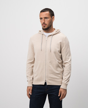 Brunello Cucinelli Бежевая спортивная куртка с шерстью, кашемиром и шелком. M3623246G