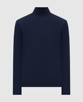 Brunello Cucinelli Гольф из шерсти и кашемира синего цвета M2400103