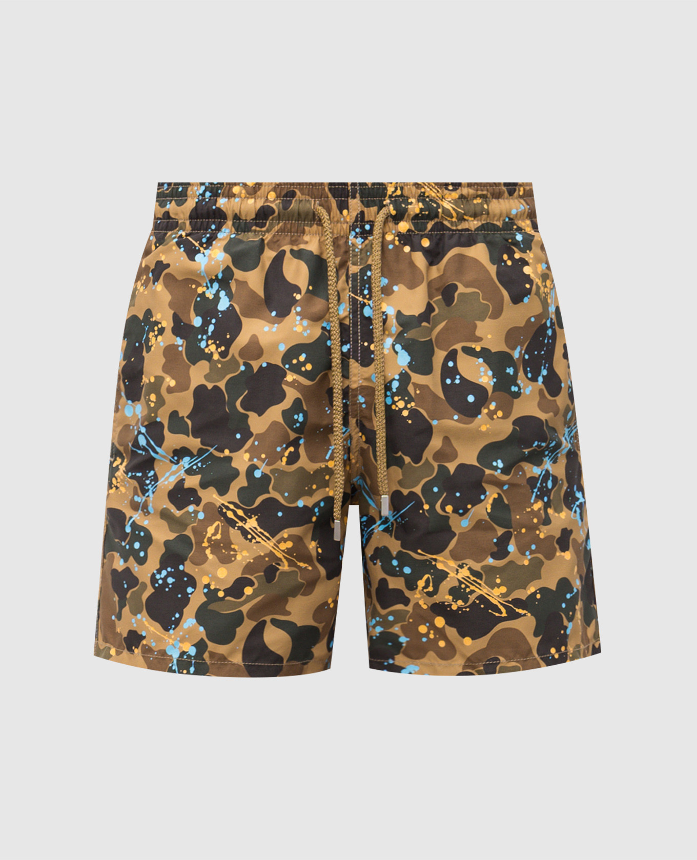 

Шорты для плавания цвета хаки в принт, Плавательные шорты
