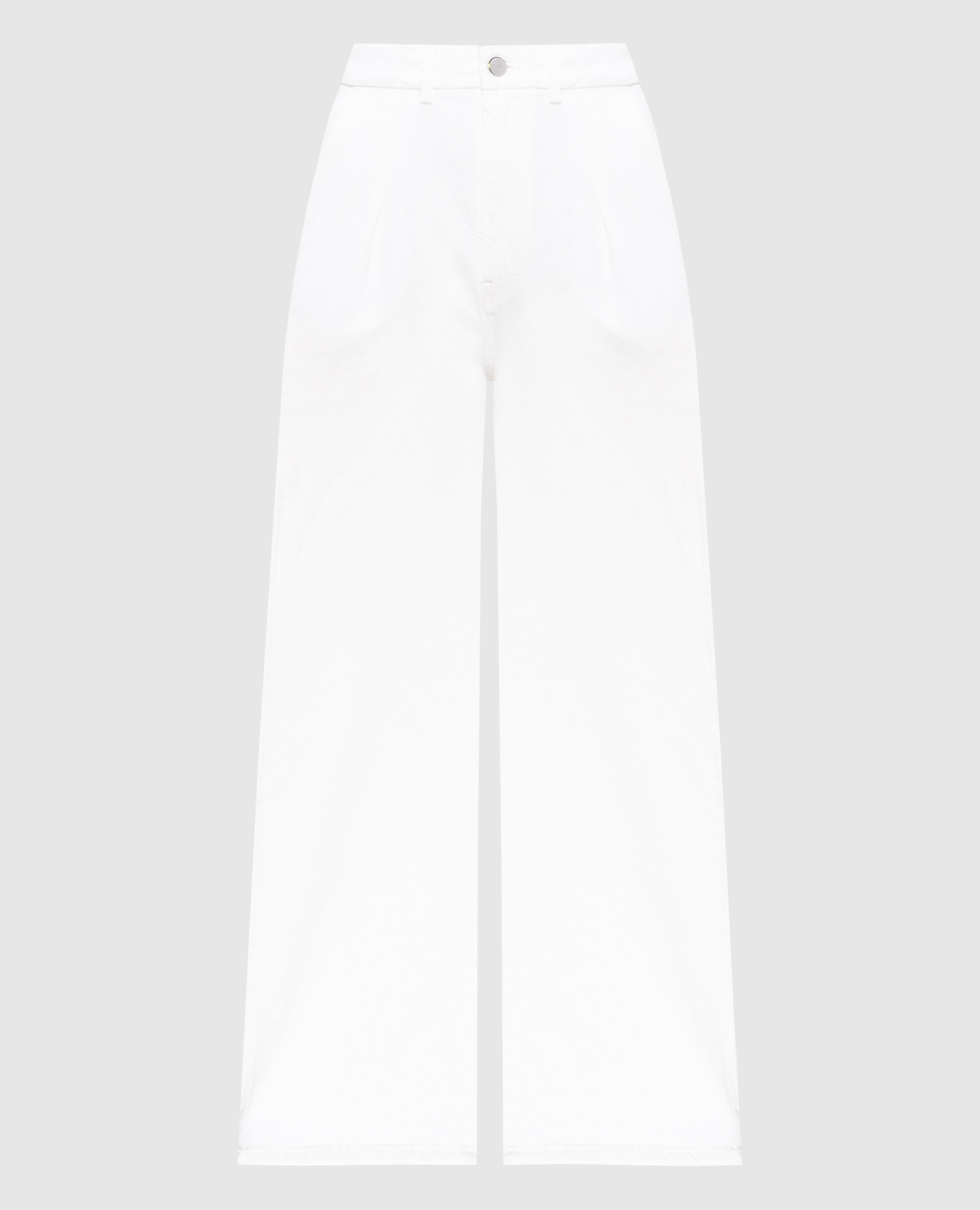 

Белые джинсы с логотип патч, Белый, Прямые джинсы