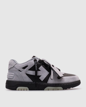 Off-White Чорні шкіряні кросівки Оut Оf Оffice OMIA189S25LEA007