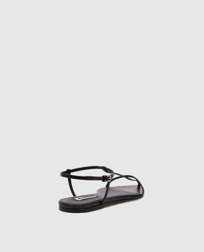 Jil Sander Чорні шкіряні сандалі J15WP0081P8226