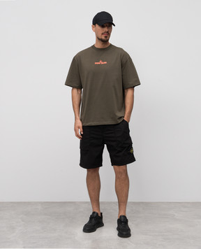 Stone Island Черные шорты с логотипом K1S15L100009S0003
