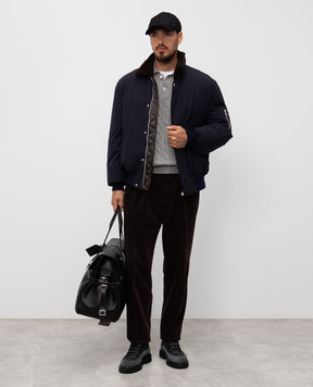 Brunello Cucinelli Серое поло из кашемира M22707205