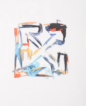 Off-White Дитяча біла футболка з логотипом OBAA002S25JER00C