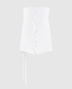 Ann Demeulemeester Белый жилет Tiuku с шелком B0012742FA558