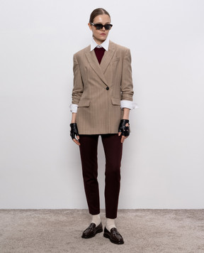 Brunello Cucinelli Бордові штани MP126P7258