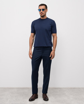 Bertolo Cashmere Синяя футболка 902204002056