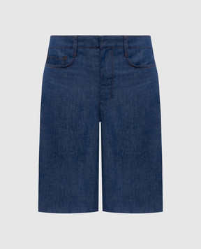 Max Mara Синие джинсовые шорты ERIC с льном ERIC