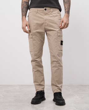 Stone Island Бежеві карго з патчем K1S153100304S0010
