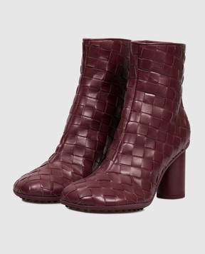 Bottega Veneta Бордові шкіряні ботильйони Atomic 811087V2ED0