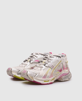 Balenciaga Белые кроссовки Runner с градиентом 772767WRUNG