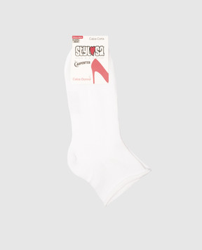 RiminiVeste Дитячі білі шкарпетки Stylosa з логотипом G567SUNNY