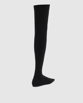 Dolce&Gabbana Черные ботфорты Jersey CU1115AV590