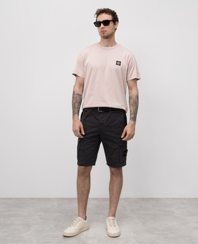Stone Island Рожева футболка з нашивкою логотипа K1S152100039S0013