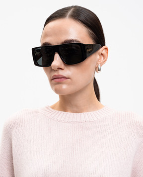 Saint Laurent Чорні сонцезахисні окуляри з логотипом 853242Y9956