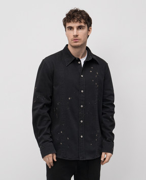 Maison Margiela MM6 Черная рубашка джинсовая SH2DT0021M30011