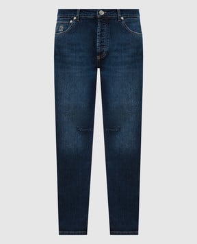 Brunello Cucinelli Сині джинси з патчем логотипа M283PX1290