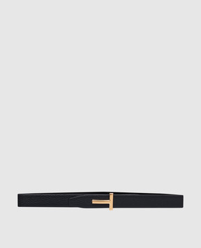 Tom Ford Черный двусторонний кожаный ремень с логотипом. WB207LCL156G