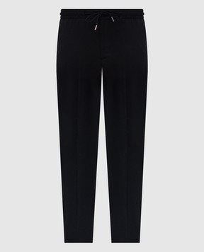 Bertolo Cashmere Черные брюки из шерсти и кашемира 000290001391