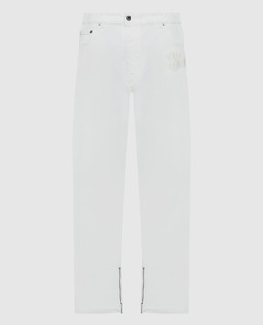 Off-White Белые джинсы 90s Logo с логотипом OMYA177S24DEN001