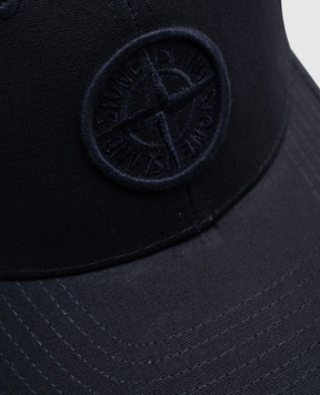 Stone Island Дитяча синя кепка з вишивкою емблеми логотипа K1S169100912S0065