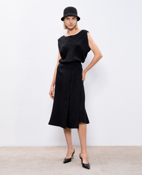 Loro Piana Черный топ из шелка FAO3498