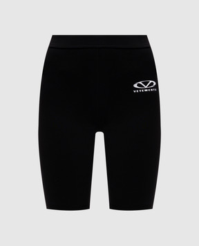 Vetements Черные шорты с принтом логотипа WA66SS200B