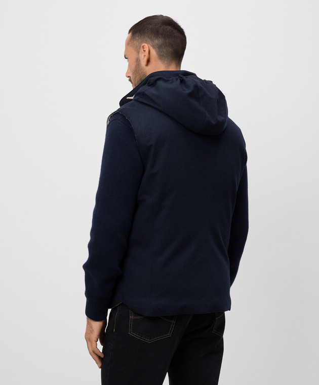 Brunello Cucinelli Синий жилет из шерсти MM4631775 изображение 4