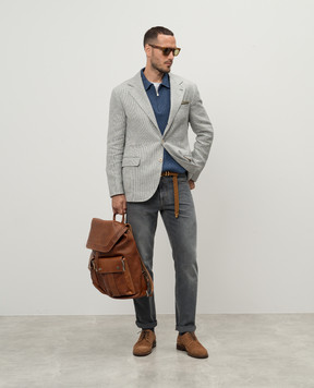 Brunello Cucinelli Синий свитер из кашемира M2229525