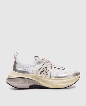 Premiata Серебряные кроссовки HILL с логотипом HILL