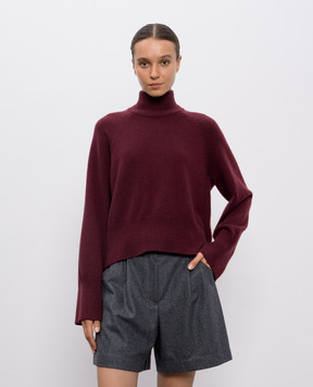 Brunello Cucinelli Бордовий светр з кашеміру M12707304