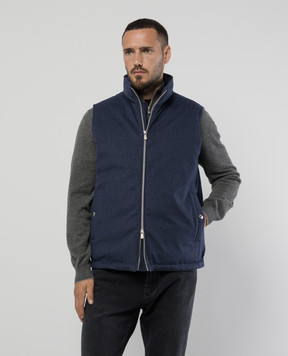Brunello Cucinelli Синий пуховый жилет MM4631776