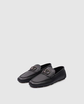 Valentino Чорні шкіряні мокасини Vlogo 5Y2S0G30BNT