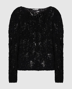 Gauchere Чорний ажурний светр з проріхами P12427730590