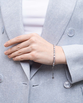 Swarovski серебристый браслет Matrix Tennis 5707200