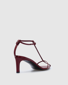 Jil Sander Бордові шкіряні босоніжки J16WL0030P8389