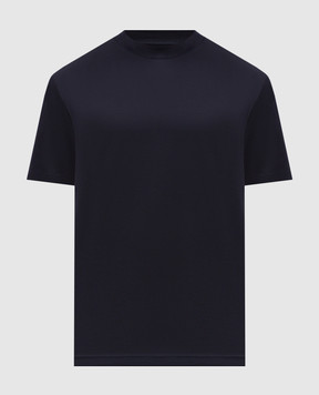 Loro Piana Синя футболка з вишивкою логотипа FAM8924